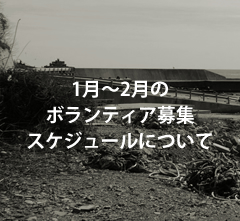 1月〜2月のボランティア募集スケジュールについて